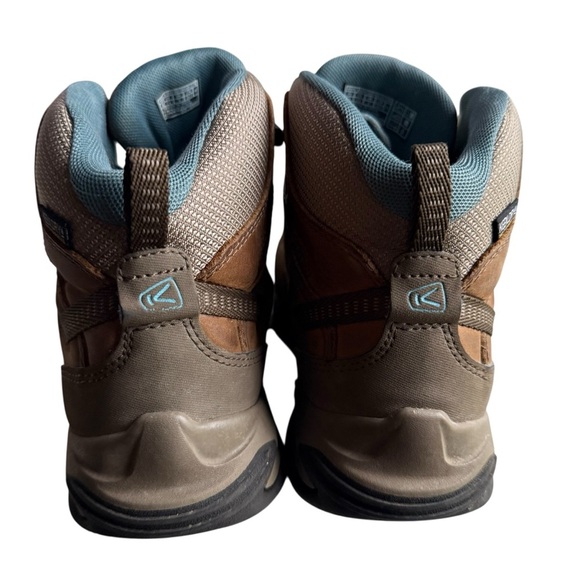 Women's Keen Circadia Mid Waterproof Leather Hiking Boot 7.5 Brown/Blue 1026764 - Picture 6 of 16